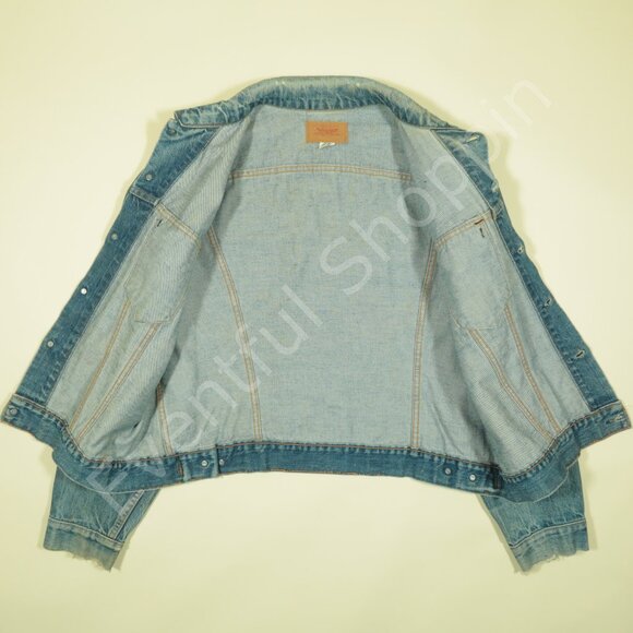 Vintage 60s Levis Big E Type 3 Trucker Jacket Mens L Blue - Picture 4 of 9